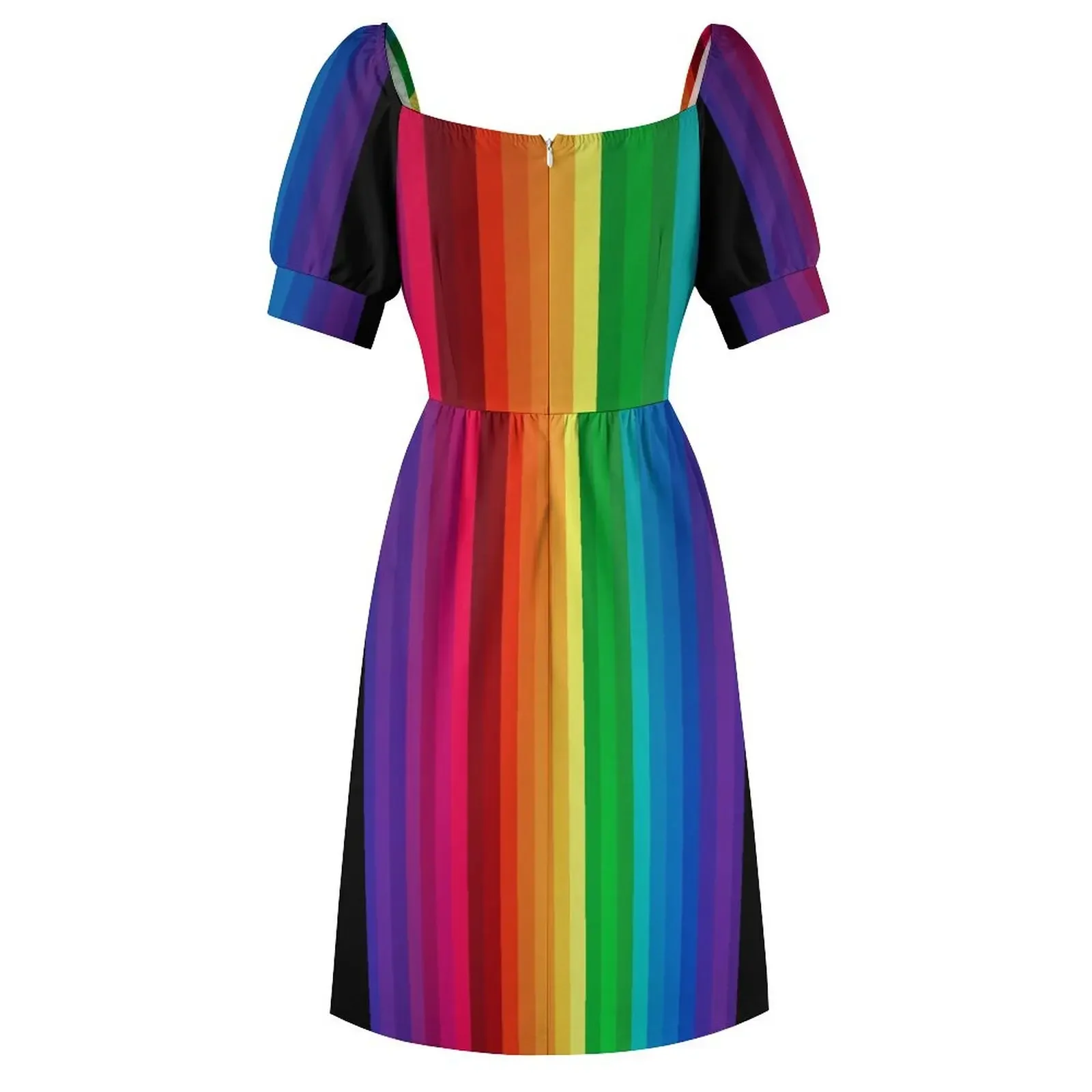 Robe chemise à rayures arc-en-ciel pour femmes, robes de soirée élégantes pour dames, vente