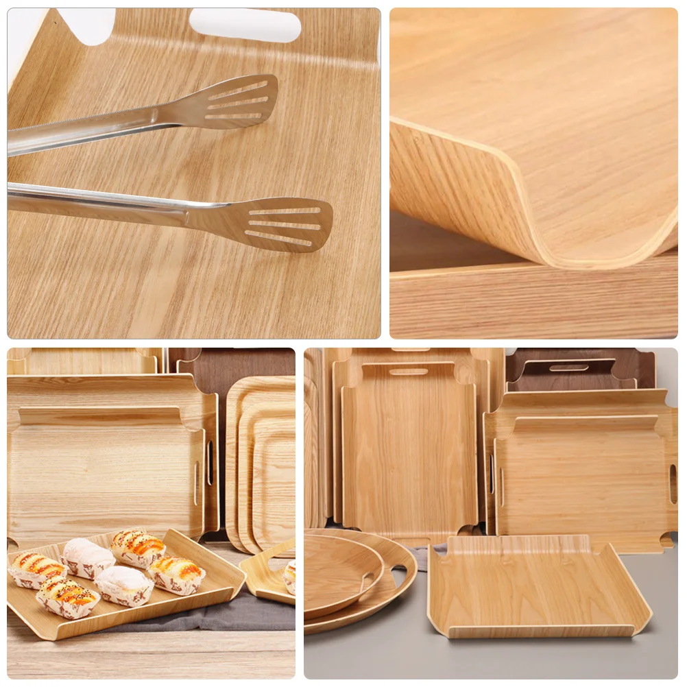 

1Pcs Wooden Bread Tray Natural Material Serving Tray Pizza Platter Bread Dessert Cafe Restaurant Wooden Pizza Board