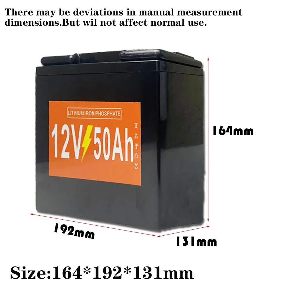 

100% original 12V LifePo4 Battery Rechargeable Lithium Iron Phosphate Battery Pack 12V 50AH Built-In BMS For camping Solar Cell
