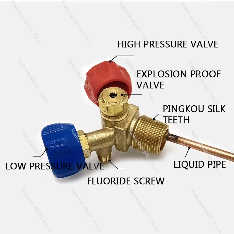 

Специальный цилиндрический клапан для рекуперации и заправки хладагента, взрывозащищенный ручной клапан-переключатель высокого и низкого давления
