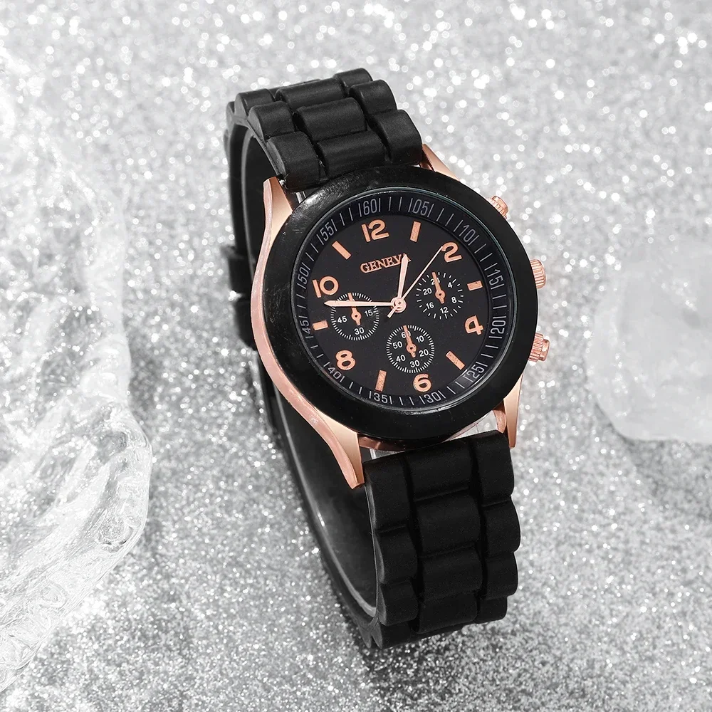 3pcs Women's Fashion Leisure, Sports Quartz Watch Combination Valentine's Day Easter Ramadan Halloween
