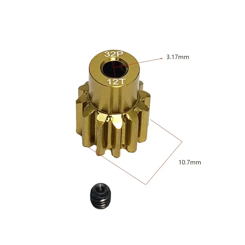 32P M0.8 3.175mm 12T 13T 14T 15T 16T 17T 18T 19T 20T aluminium metalen Rondsel Motor Gear Voor 1/10 Rc Model Auto