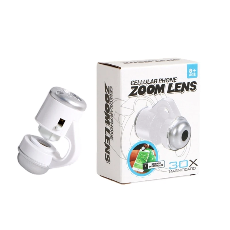 30X Magnification Microscope LED Light with Clip for Smartphones 203C