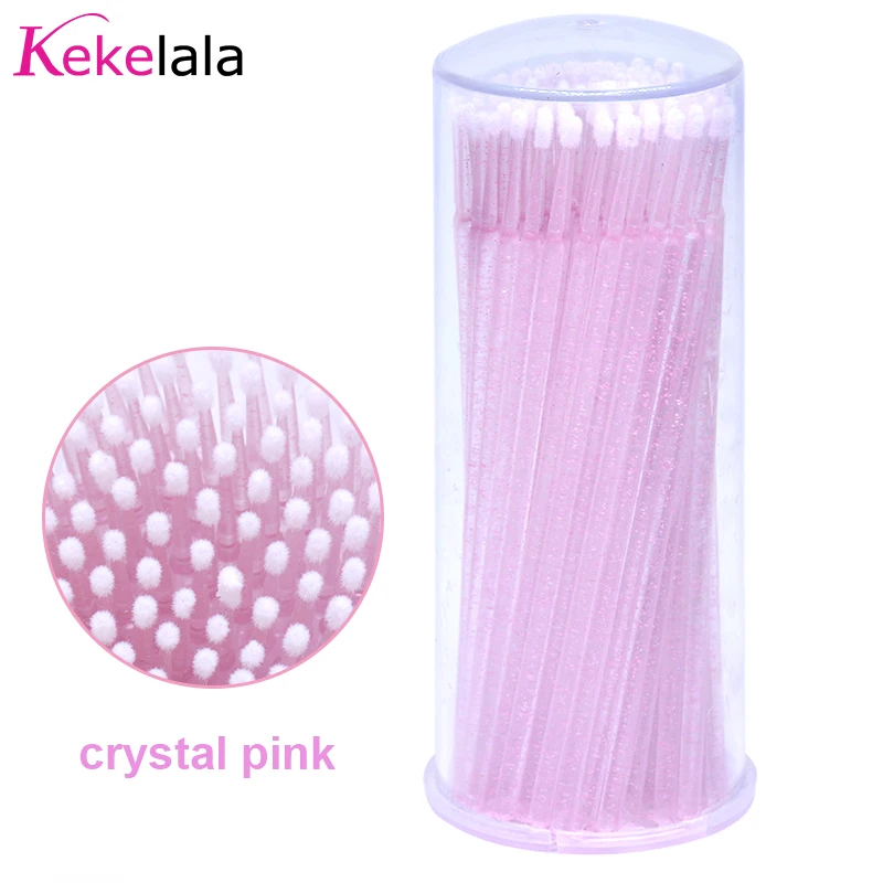 Wholesale 100Pcs/Bag Glitter Eyelash Extension Cleaning Brush Stick Bottle Fake Lash Graft Spoolies Shining Perm LiftingTools