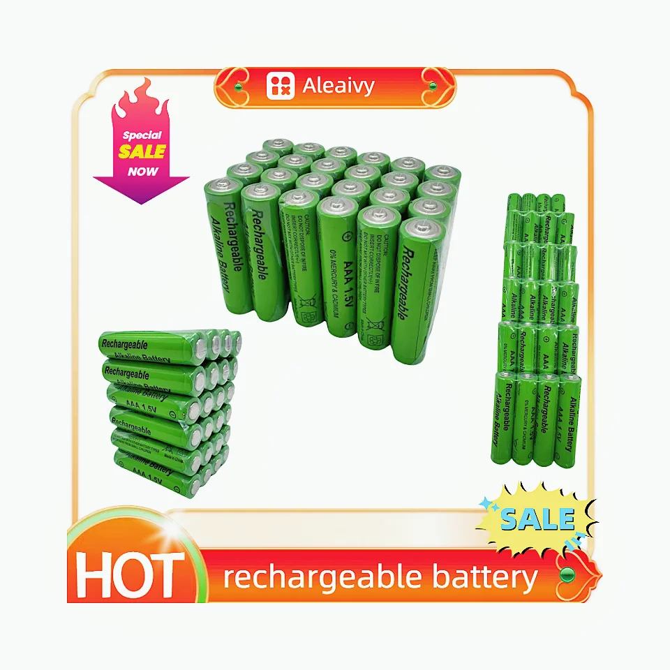 

AA AAA Rechargeable Batteries and Charger Set1.5V 2100-3000mAh, NI-MH Long Lasting for Flashlight Toy Remote Control Electronic