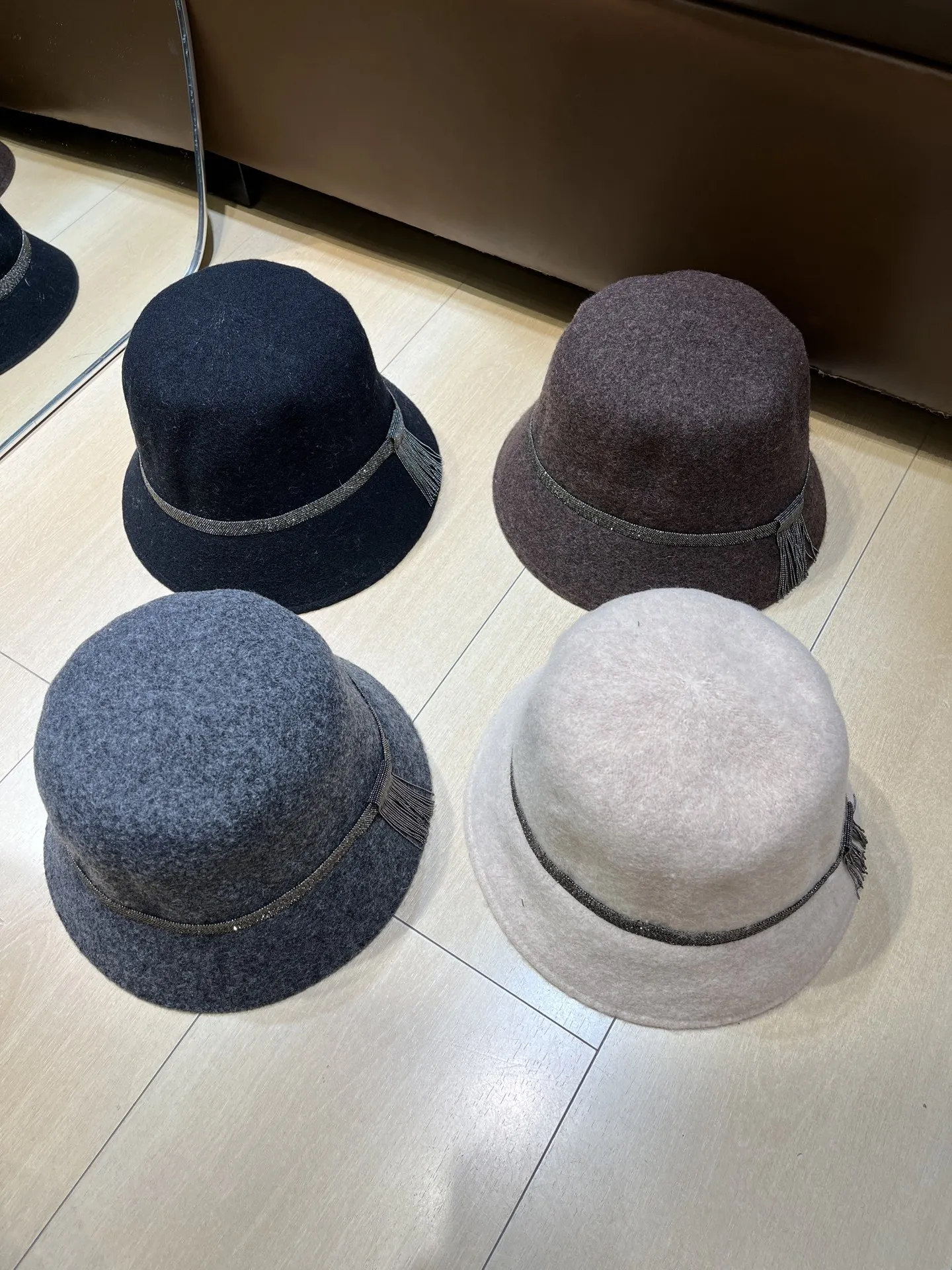 2026 Autumn/Winter New Fashionable Casual High-Quality Beaded Tassel Wool Hat
