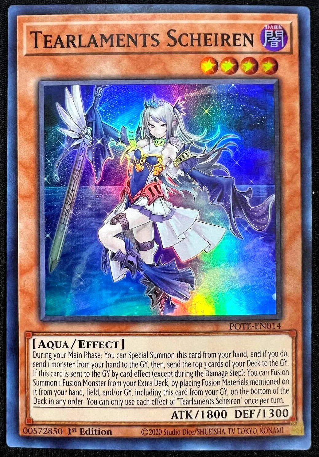 

Yu-Gi-Oh!！POTE-EN014 SR Pearl Tears Lament Tribe · Siren Mermaid R5BC. DIY cards are only for collection purposes11