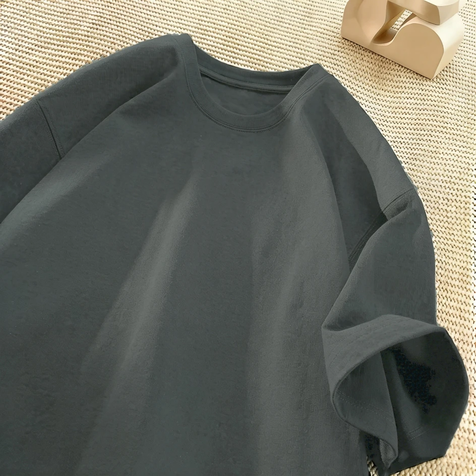 Solide modische Sommer-T-Shirts für Herren, mehrfarbig, S-3XL, Baumwolle, kurzärmelig, All-Match, Basic, Sport, Streetwear, weiche, atmungsaktive Kleidung – Detail 26