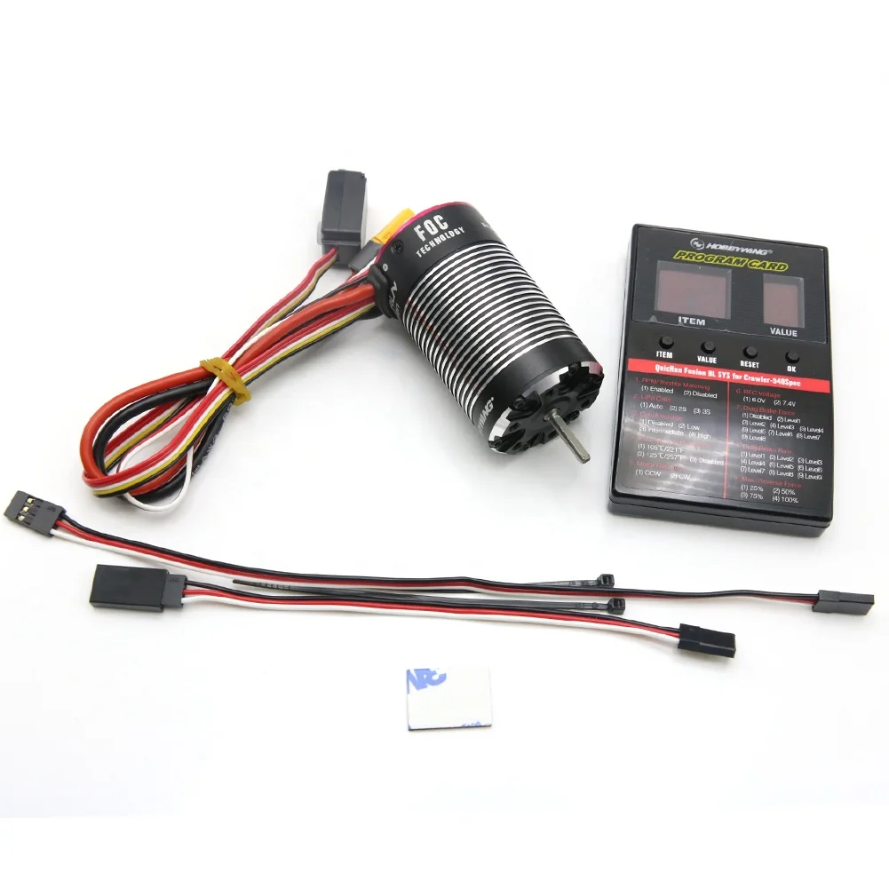 Uangel HobbyWing QuicRun Fusion 540 1200KV 1800KV 브러시리스 감각 모터 RC 1/10 등산용 자동차용 40A ESC 2 in 1 내장