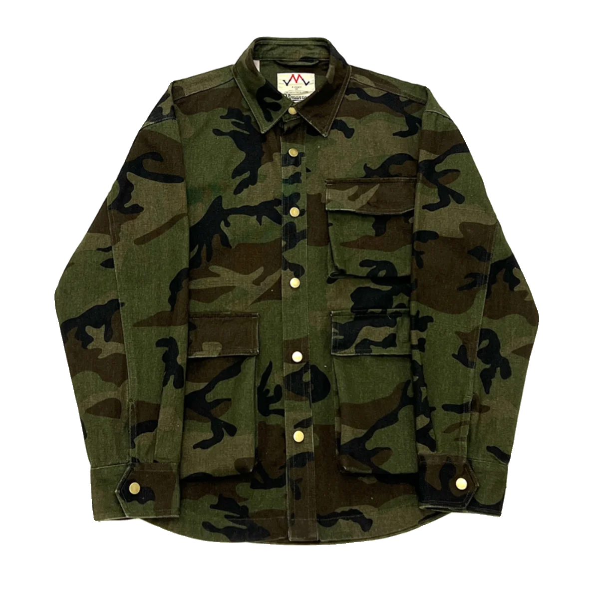 American Tough Guys camouflage Shirts Coat for Men Long Sleeve Feel Hard 100% Cotton Washed Workwear Retro Amekaji Casual Jacket