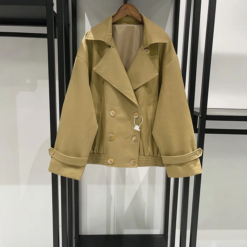 

2025 Women's Elegant Two-Piece Suit Double-Breasted Loose Jacket or Slim-Fit Ruffled Skirt