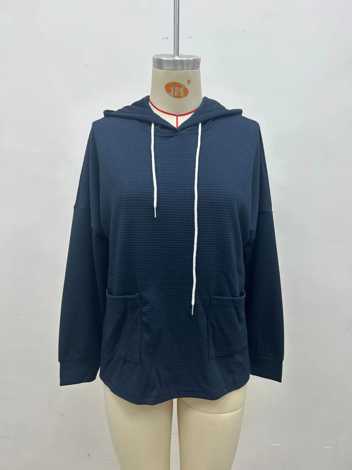Casual Long Sleeve Sweatshirt Loose Fit with Pullover Irregular Hooded Hoodie Standard Length Women Sweatshirts