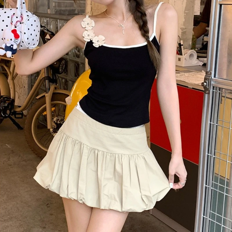 

Unique and Unique Design Flower Contrasting Color Stitching Camisole Women's 2026 Summer New Sexy Outer Wear Top