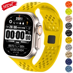 Silicone Band for Apple Watch Strap 46mm 45mm 41mm 44mm 49mm 40mm 42mm Bracelet Correa for Iwatch Series 10 9 8 7 6 5 SE Ultra