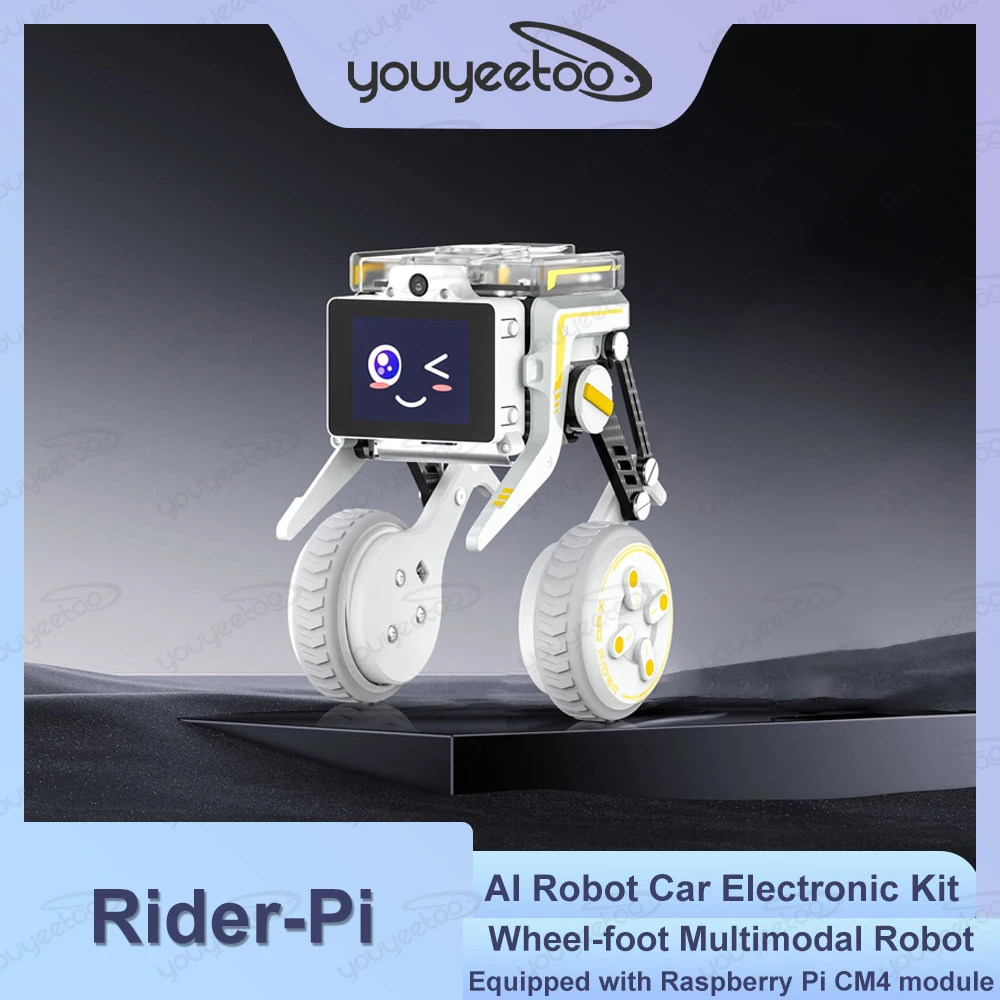 

Rider-Pi AI Robot Car Electronic Kit IPS Display Based on Raspberry Pi CM4 Module Support ChatGPT Voice Interaction Built-in IMU