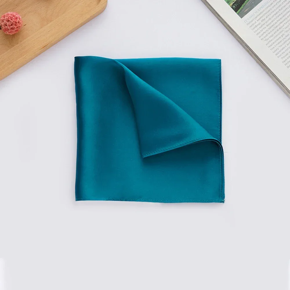 35x35cm Pure Real Silk Handkerchief 100% Natural 16 Momme Mulberry Silk Small Handkerchief  As Birthday Wedding Christmas Gifts