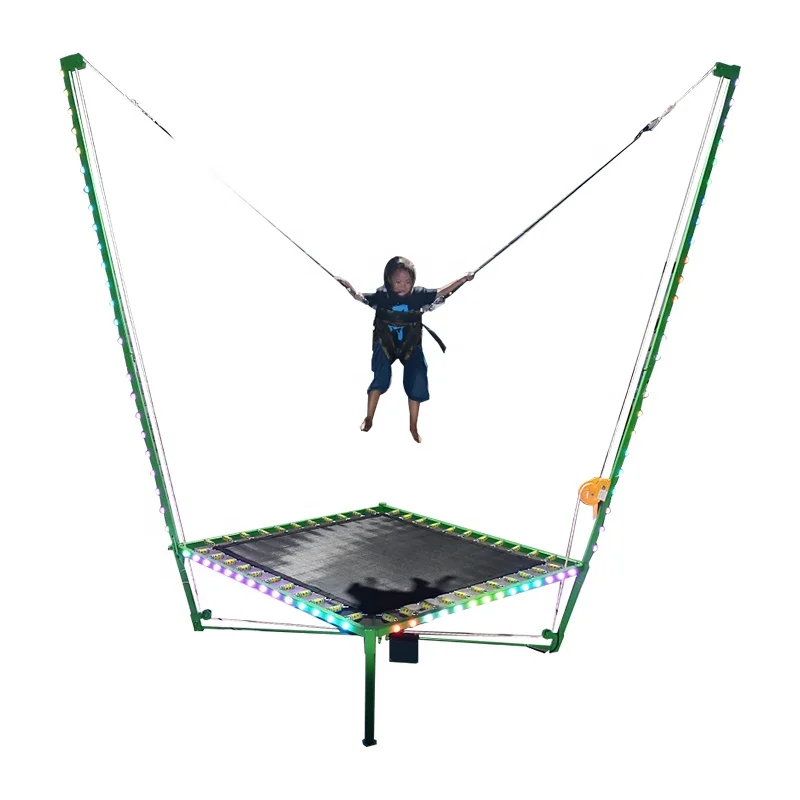

Hand Winch Single Child's Bungee Jumping Trampoline With Colored Lights For Indoor And Outdoor Play