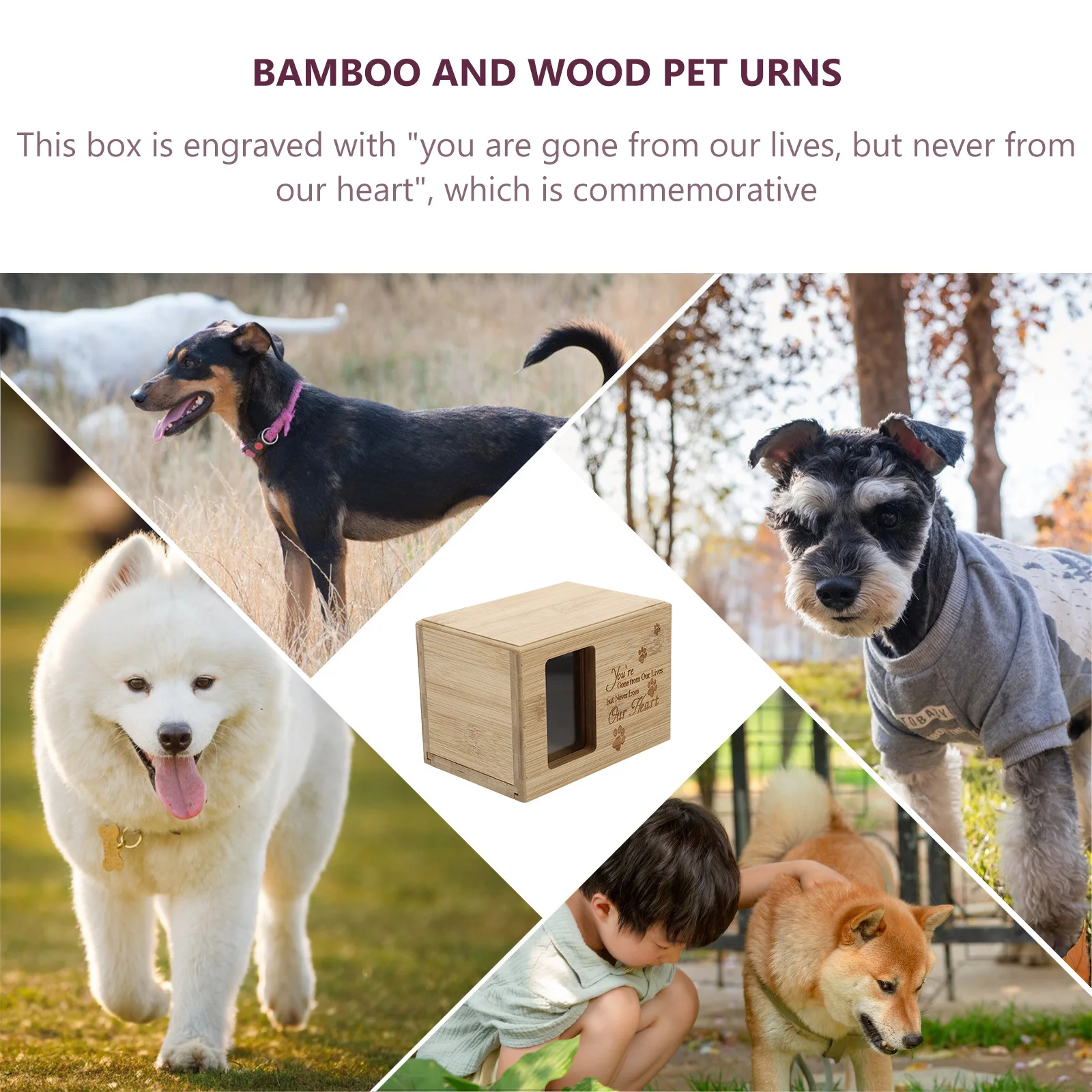 

Wooden Pet Cinerary Casket Small Pet Cremation Urn Holder Engraved Tribute for Lasting Memory Space Saving Portable Design