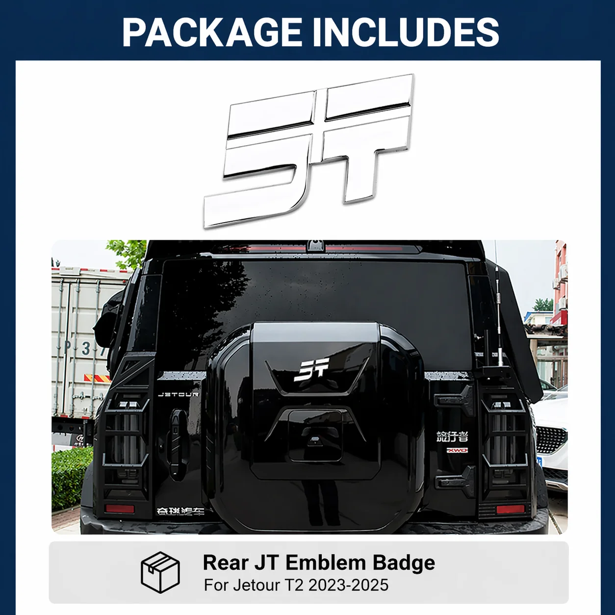 

For Chery Jetour Traveler T2 2023 2025 2025 ABS Spare Tire Letter Label Sticker Styling Modification Accessories