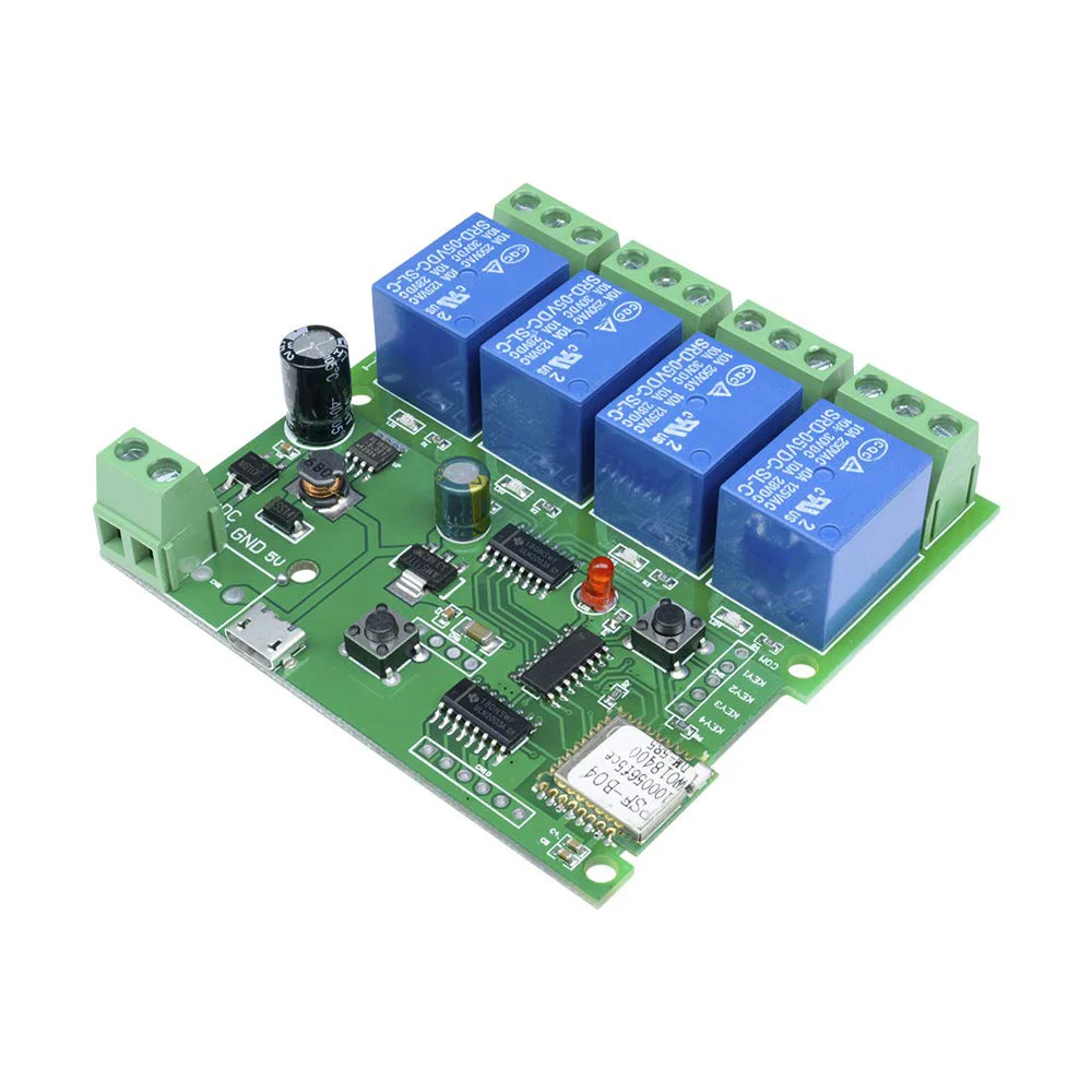 

4 Channel WIFI Relay Switch Control Momentary Inching Relay Self-Lock Switch Module for DIY Smart Remote Control