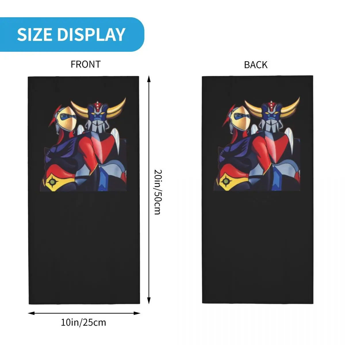 UFO Robot Grendizer Goldrake Bandana Neck Gaiter Printed Mask Scarf Multi-use Headband Outdoor Sports for Men Women Adult Winter