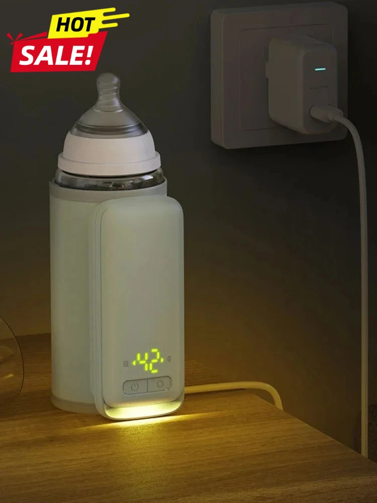 

Перезаряжаемая подогреватель детских бутылочек, 6 уровней нагрева, многофункциональная грелка для грудного молока, точный контроль температуры, нагрев детской бутылочки