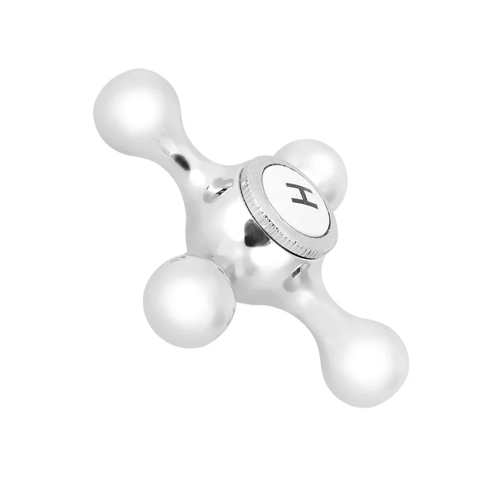 Copper Cross Handle Bath Sink Faucet Handle for Kitchen Bathroom Sink Unique Plum Blossom Water Faucet Handle Replacements