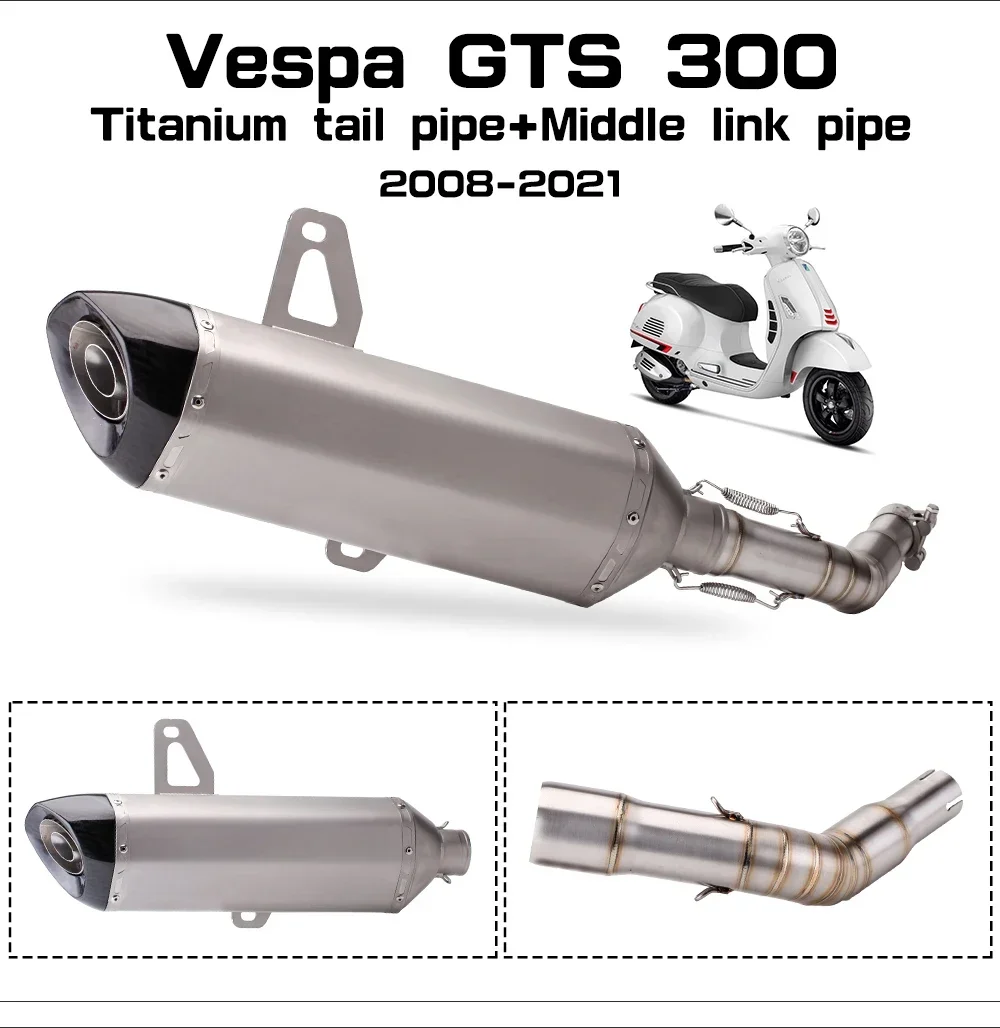 For vespa GTS300 Motorcycle System Escape Slip On Front Tube Link Pipe Connect Original full Motorcycle Exhaust Syst