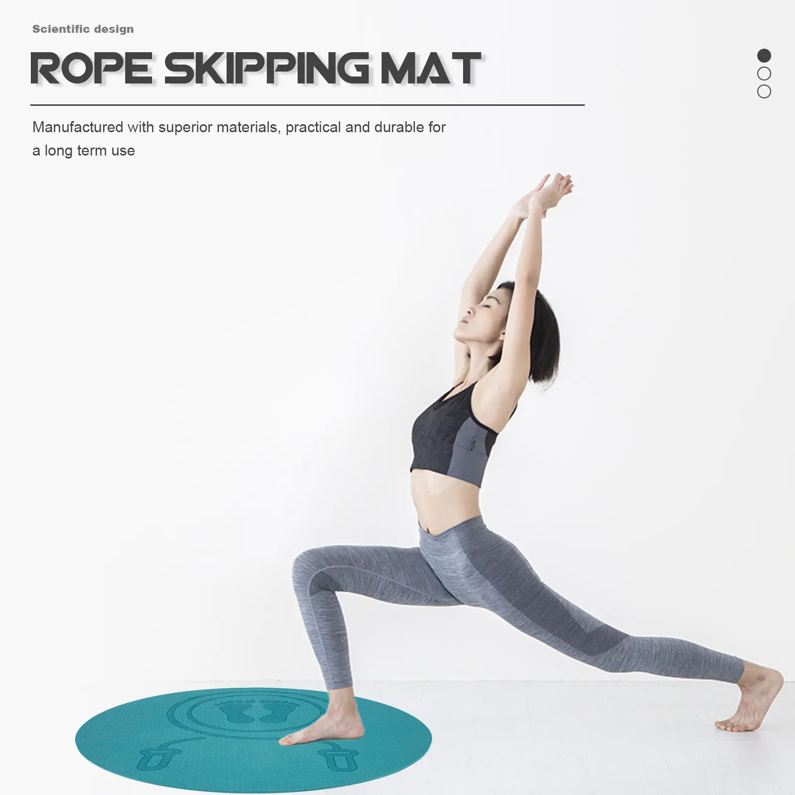 

Амортизирующий коврик для прыжков со скакалкой, нескользящий, бесшумный, для фитнеса, йоги и домашних тренировок
