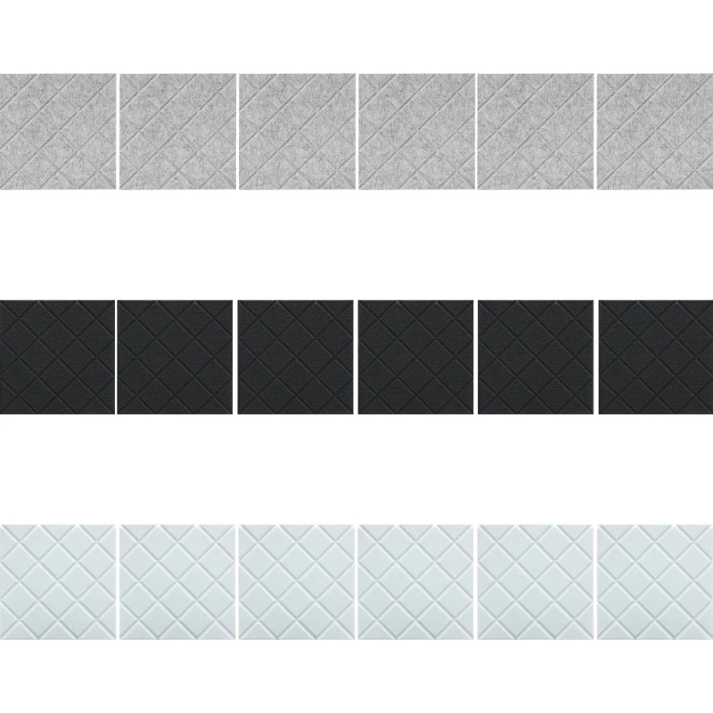 ชุดแผ่นผนังโฟมกันเสียงกันเสียง 12 แผ่นแผงลดเสียงรบกวนที่มีประสิทธิภาพ A0NC