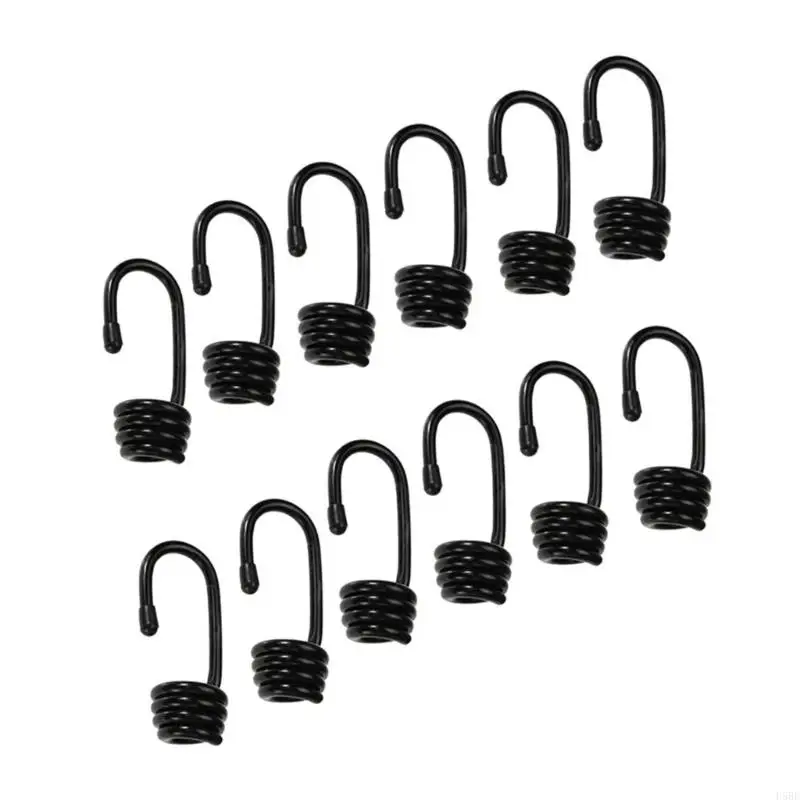 D5BE 12 Pack Spirals Hooks For Elastic Rope Marine Kayaks Deck Boat Luggage Tie Down