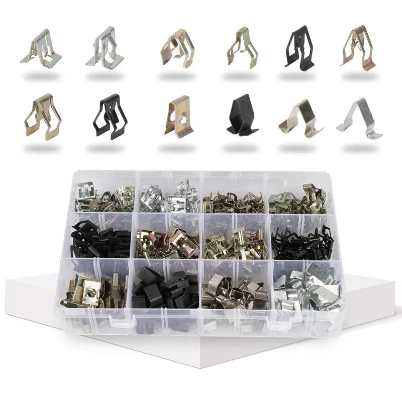 

240-Piece Auto Fastener Clip Kit Interior Trim Panel Metal Boot Clip Car Trim Removal Tools for VW Speedeng Maiteng Golf Nylon
