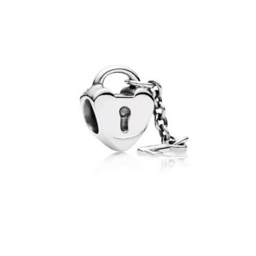 NEW Phù Hợp Với Gốc Pandora Vòng Đeo Tay Vòng Cổ Hạnh Phúc Trái Tim Nhà Ổ Khóa Key Dangle Quyến Rũ Bạc 925 Hạt Cho Phụ Nữ Đồ Trang Sức Thời Trang