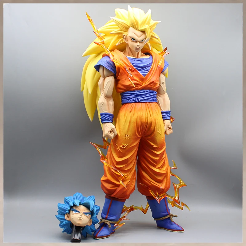 Dragon Ball Z Anime Figure Son Goku Action Figure 2 Heads Toriyama Akira Children Toys Kakarotto Room Decoration Birthday Gift