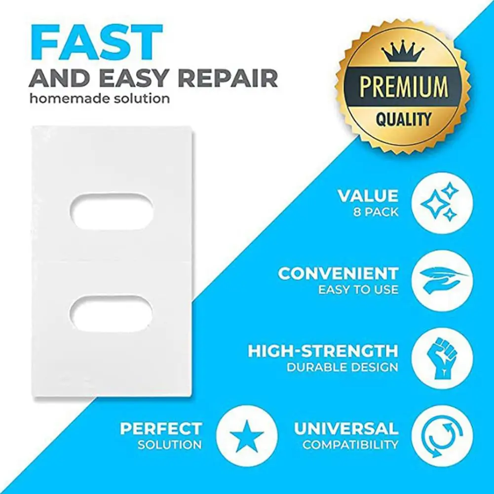 30pcs/box Curtain Repair Stickers Blind Fixers Easy Blinds Tabs Parts White Vertical Louver Repair Slats Vertical Curtain Repair