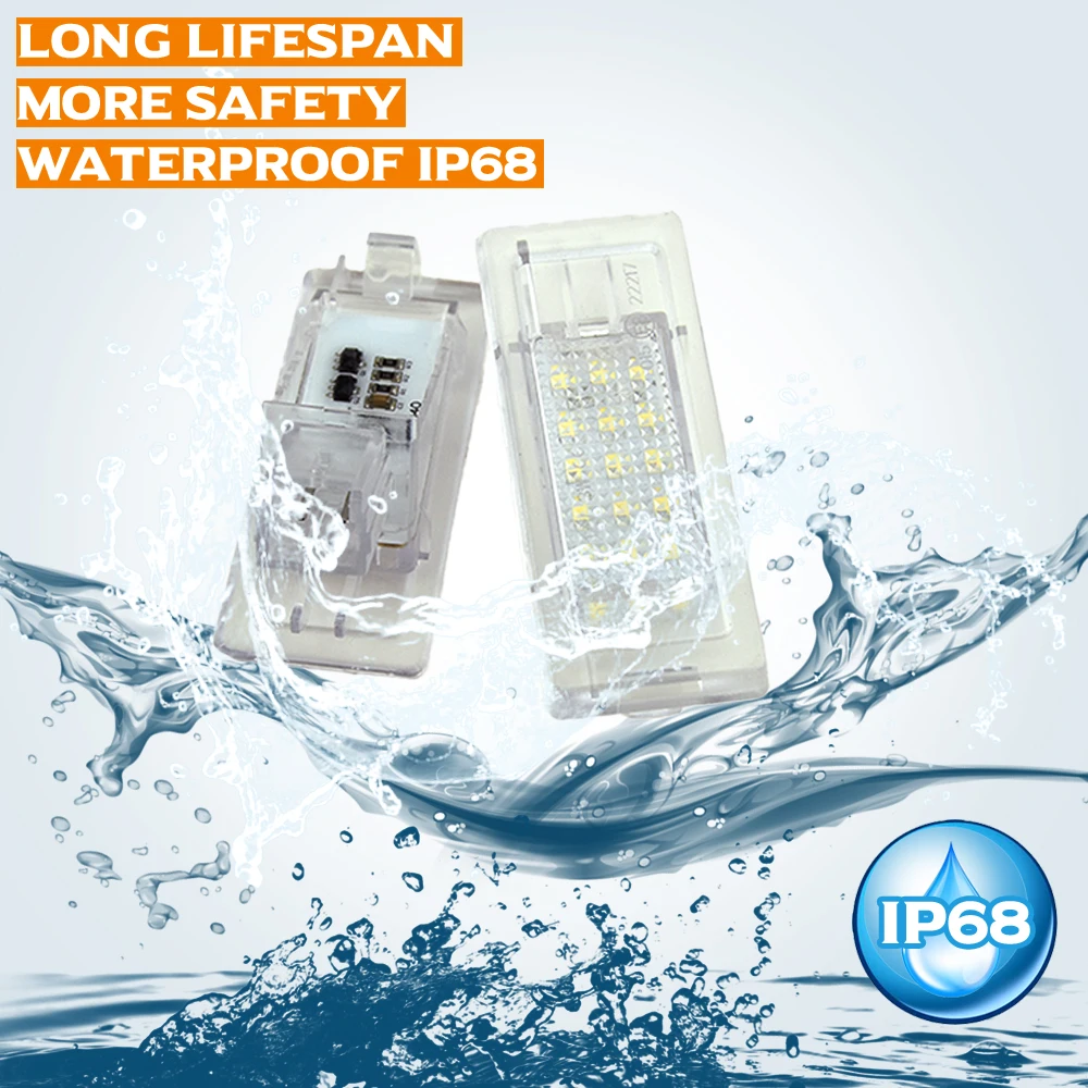 جديد 2X LED رقم الترخيص لوحة ضوء لرينو اسبيس IV المناظر الطبيعية الخلابة II لاغونا II فلوينس كابتور مودوس FL ل داسيا لوجان MCV #3