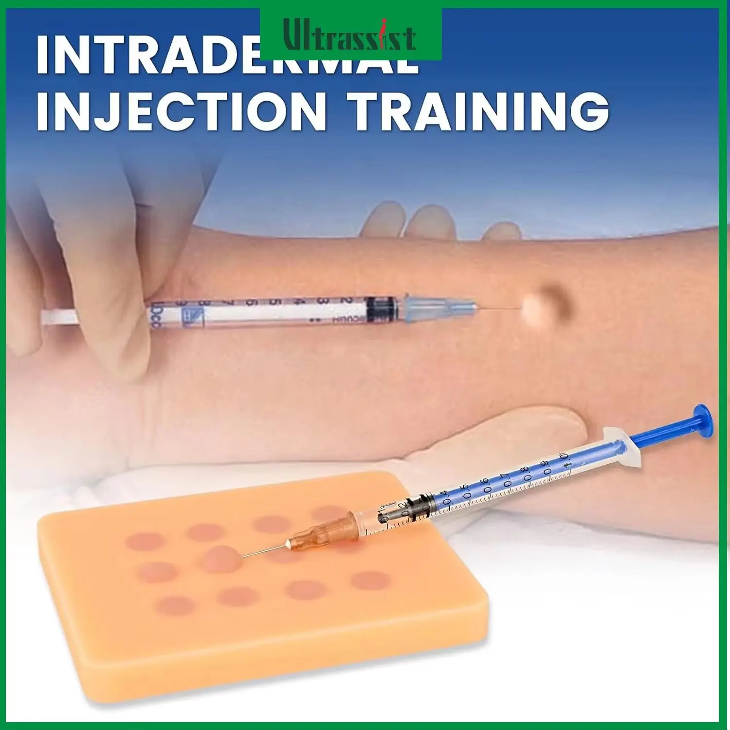 Ultrassist Intradermal Injection Training Pad Artificial Skin-Like Practice Needle Insertion Technique for Nurse Medical Student