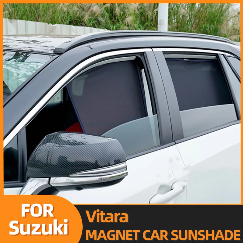 

For Suzuki Vitara 2015-2022 Magnetic Car Sunshade Shield Front Windshield Frame Curtain Rear Side Window Sun Shades