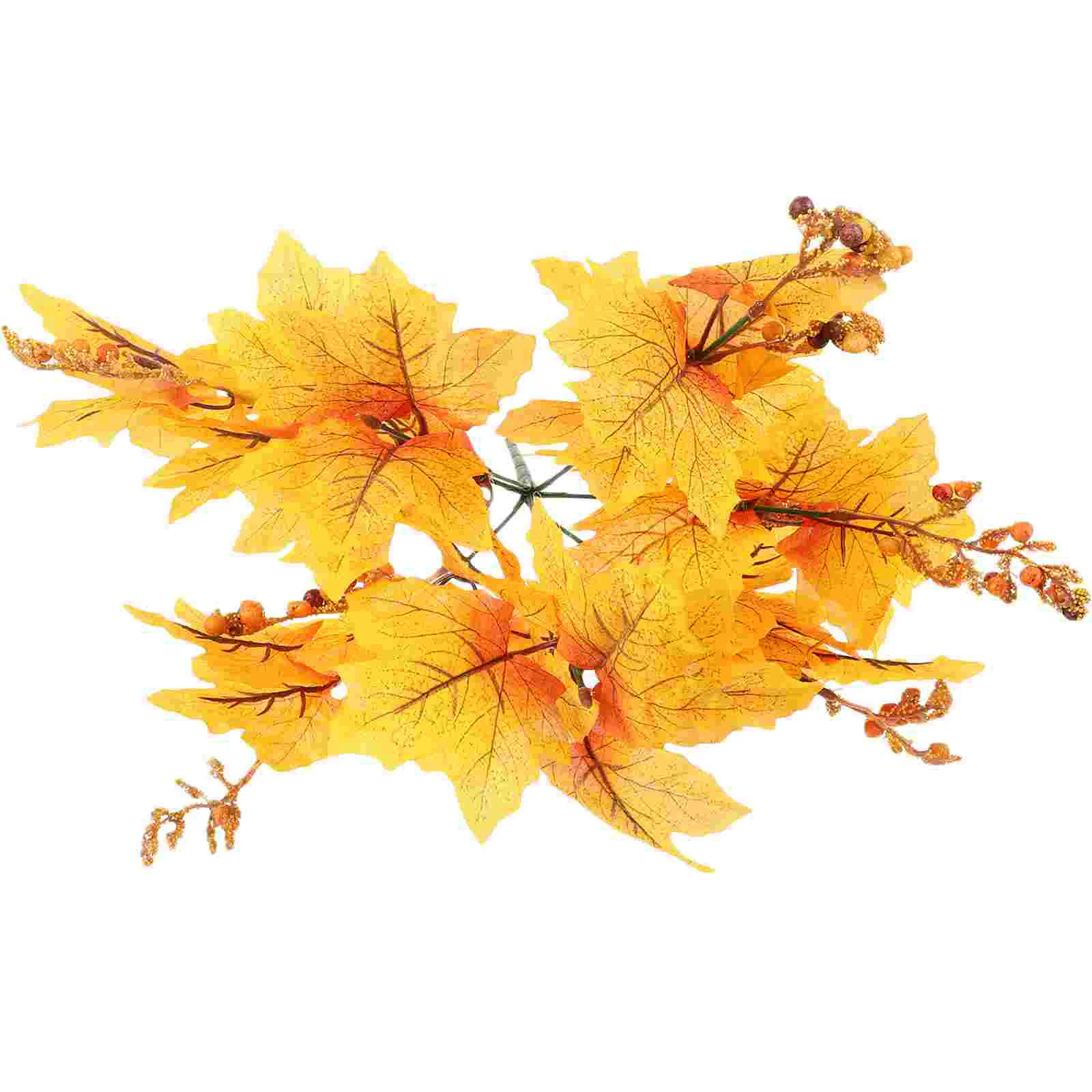 

Artificial Maple Ornaments Simulated Leaf Plants Delicate Adornments Yellow Leaves