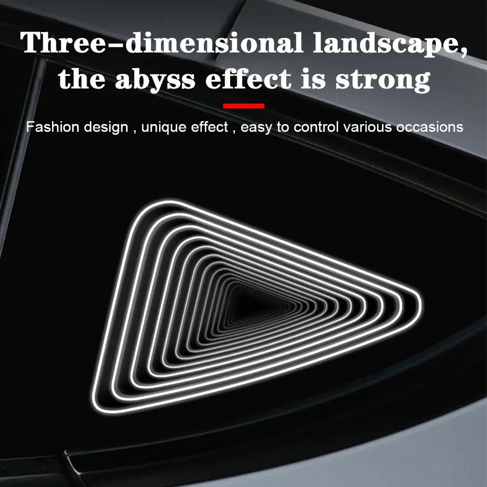 The New Energy Intelligent Electric Vehicle Triangle Window Abyss Mirror Atmosphere Lamp Accesorios Para Auto For Tesla ModelY