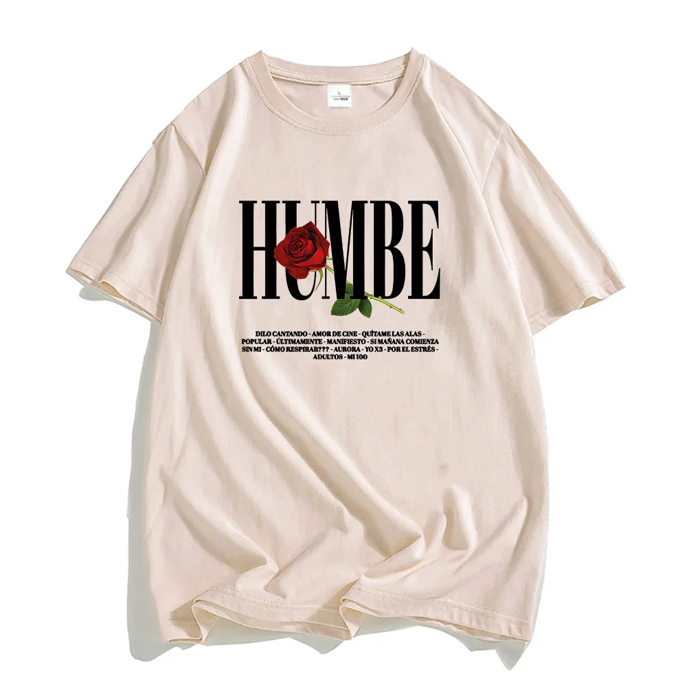 Rose Graphic Tees Singer Humbe Esencia Tour 2024 T-shirt Short Sleeve Men Summer Tshirt O-neck Casual Heavy Mental Style Shirt