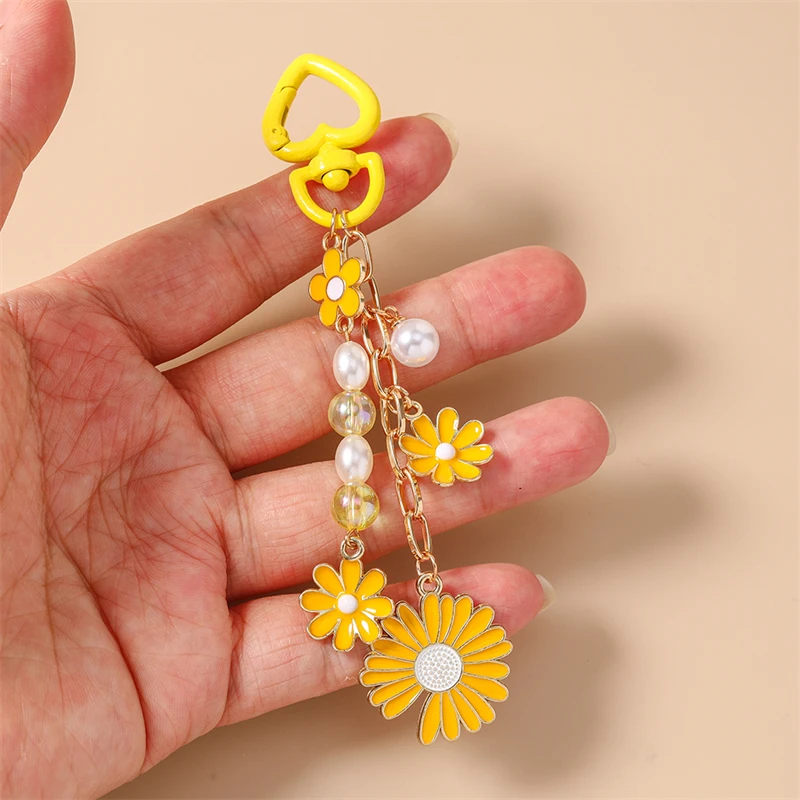 Modischer Bunter Blumen-Schlüsselanhänger für Autoschlüssel, Souvenir-Geschenke für Frauen und Männer, Handtaschen-Anhänger, Schlüsselringe, DIY-Schmuckzubehör – Detail 34