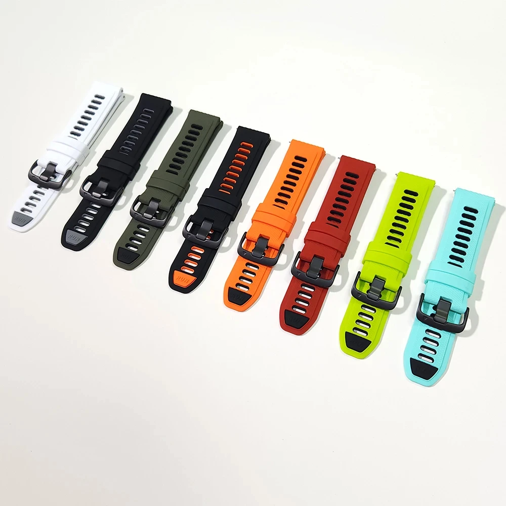 Universal 22mm Sports Silicone Strap For Garmin Forerunner 265 255 Music band For Vivoactive 4/Venu 2 45MM Bracelet Watchband