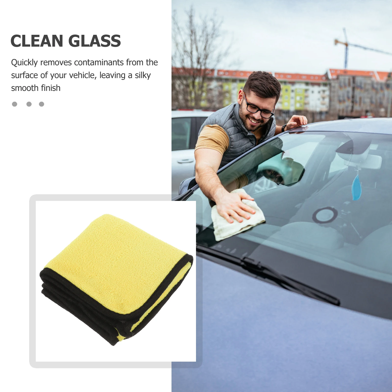 

2pcs Reusable Microfiber Cleaning Cloth Towel for Motorcycle Bike Car Drying Multi-Function Strong Absorbent Dirt Removal Daily
