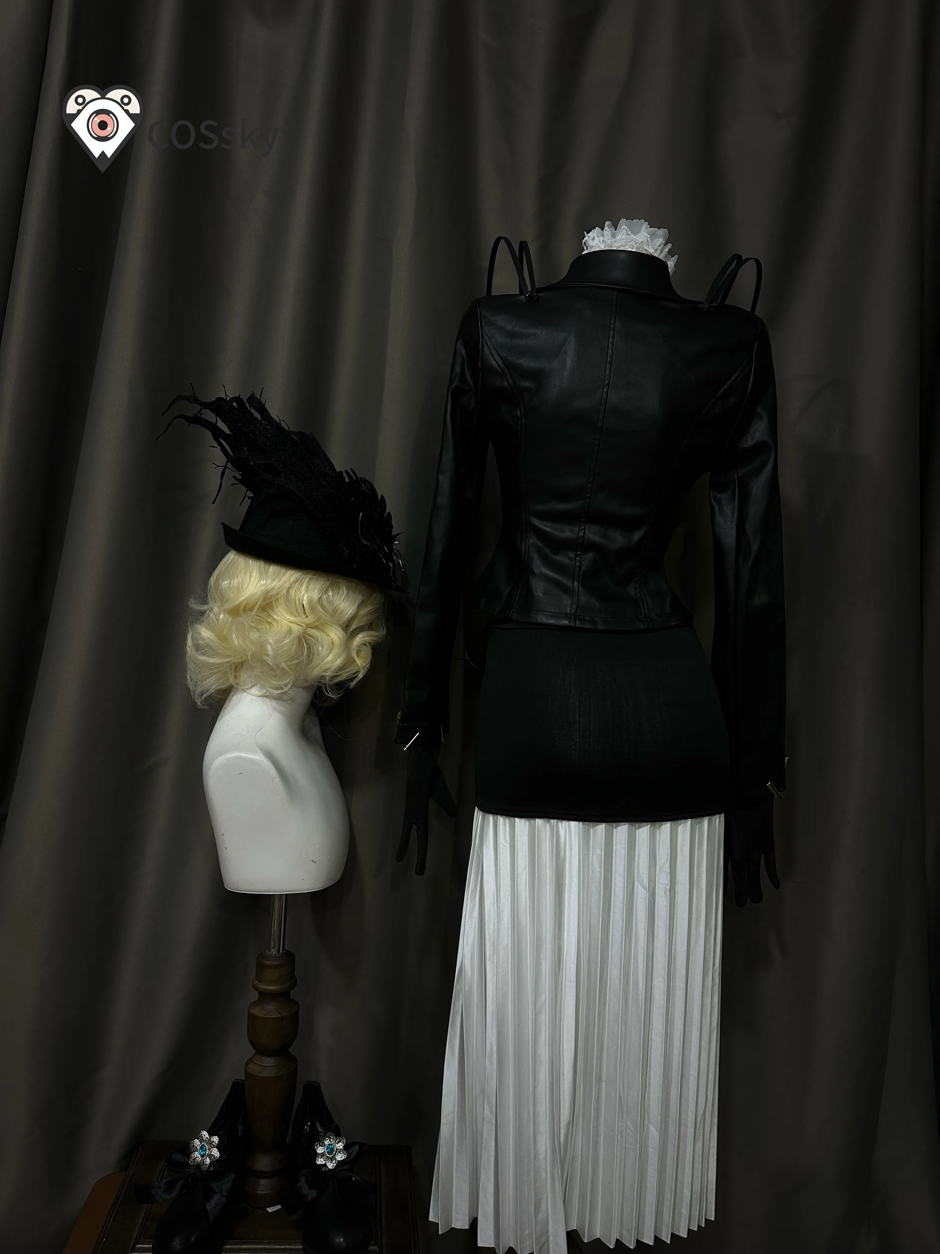 

Evelyn Mora Identity Ⅴ Cosplay Costume Halloween Gothic suit shirt dress hat props shoes Halloween party woman uniform