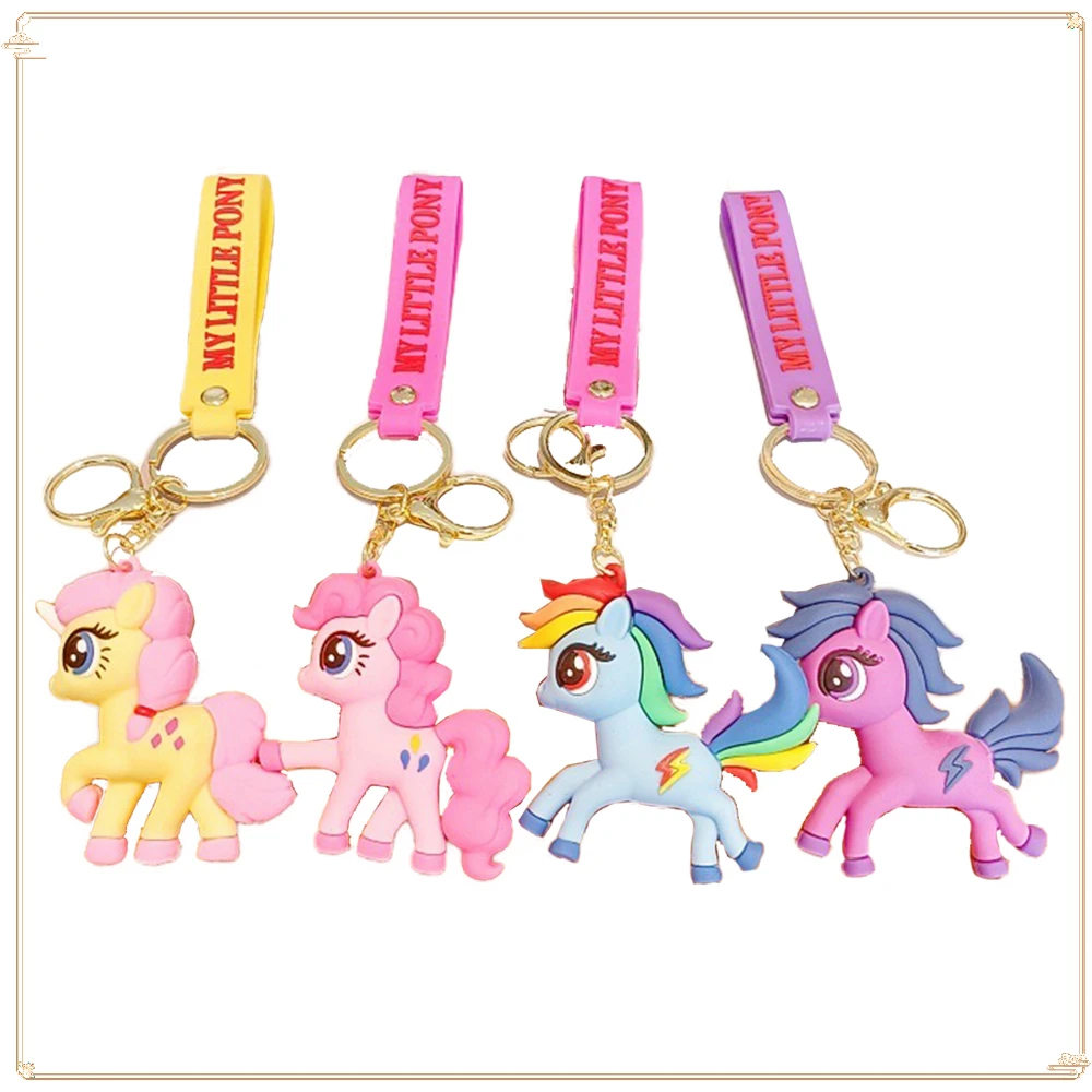 

Classic Animation My Little Pony Keychain Child's Favorite Rainbow Dash Doll Backpack Pendant Christmas Collection Creative Gift