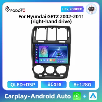 8 Core 2 Din Car Audio For Hyundai GETZ 2002-2011 Android Multimedia Player 9'' AI Voice Navigation 8+128G Car Stereo