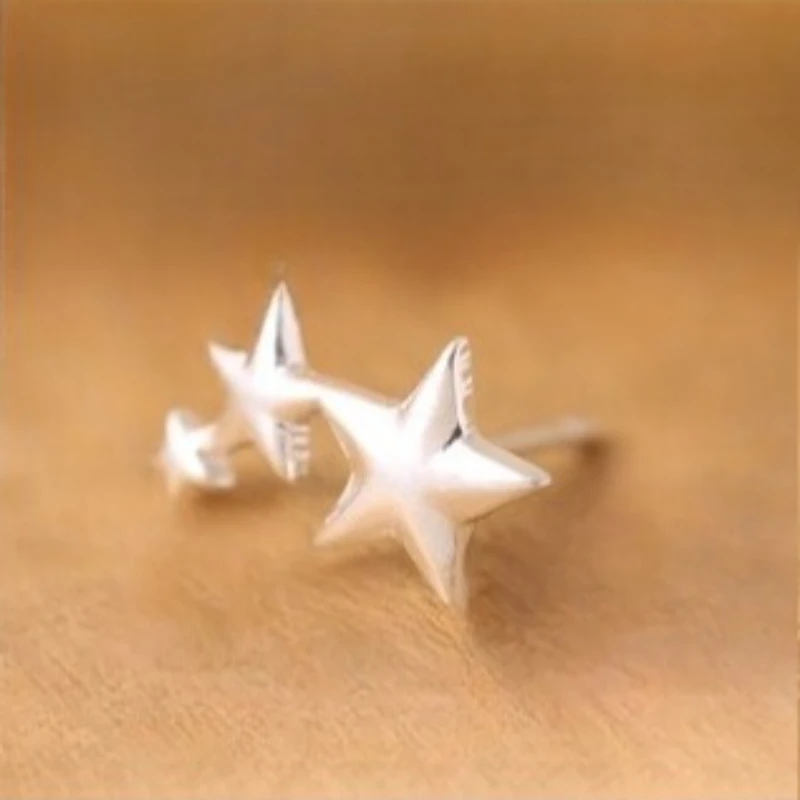 

Серьги-гвоздики из стерлингового серебра 925 пробы в форме звезды, модный простой изысканный дизайн, подарок для девочек, элегантные серьги для женщин