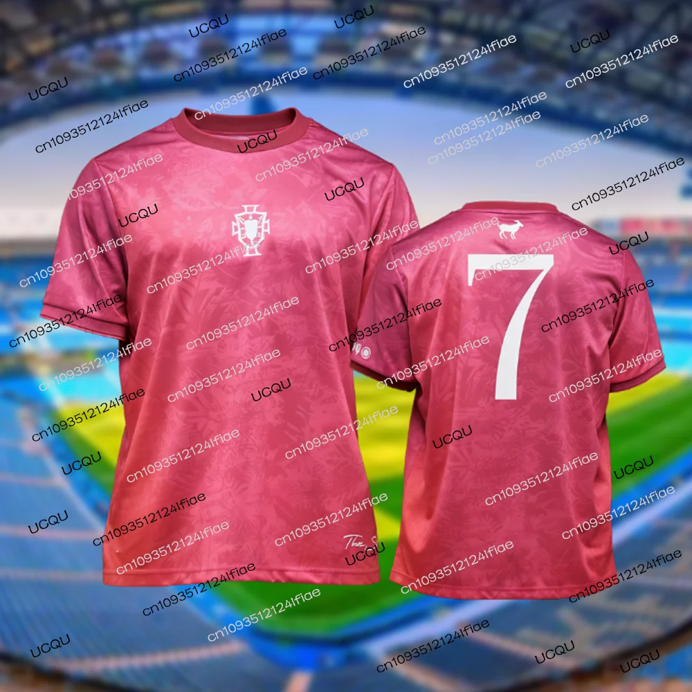 2025 جديد كريستيانو رونالدو التذكارية لكرة القدم جيرسي تي شيرت للبالغين الرجال كرة القدم بلوزات الاطفال مجموعة جيرسي خاصة