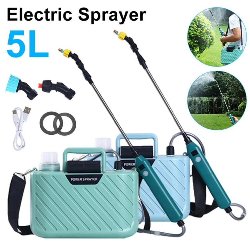 KEKA 5L Electric Sprayer Garden Automatic Atomizing USB Rechargeable Plant Sprayer Bottle Sprinkler Watering Can